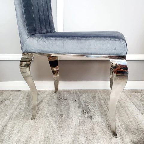 Julietta Dining Chair ALL COLOURS with Plain Back & Seashell Detail