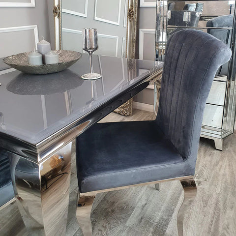 Julietta Dining Chair ALL COLOURS with Plain Back & Seashell Detail