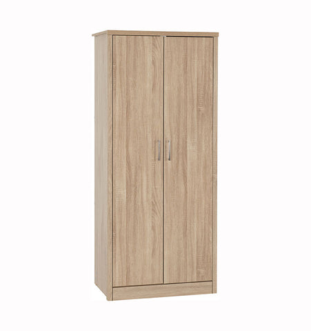 Lisbon 2 Door Wardrobe Light Oak Effect Veneer