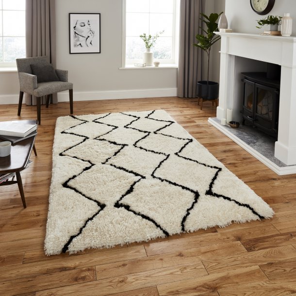 Morocco Rug 3742 Ivory/Black