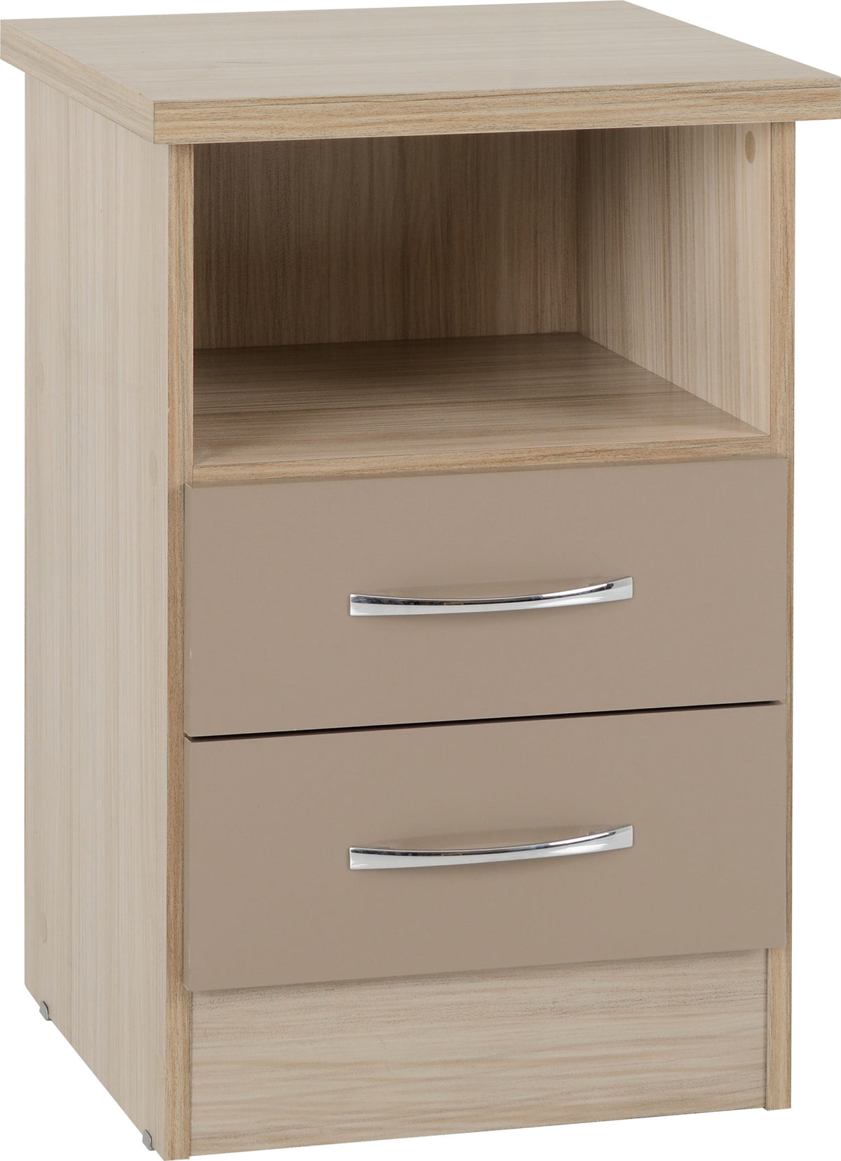 Nevada 2 Drawer Bedside Gloss
