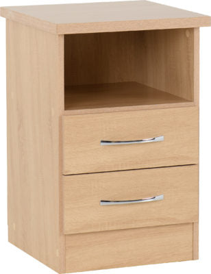 Nevada 2 Drawer Bedside Wood Effect