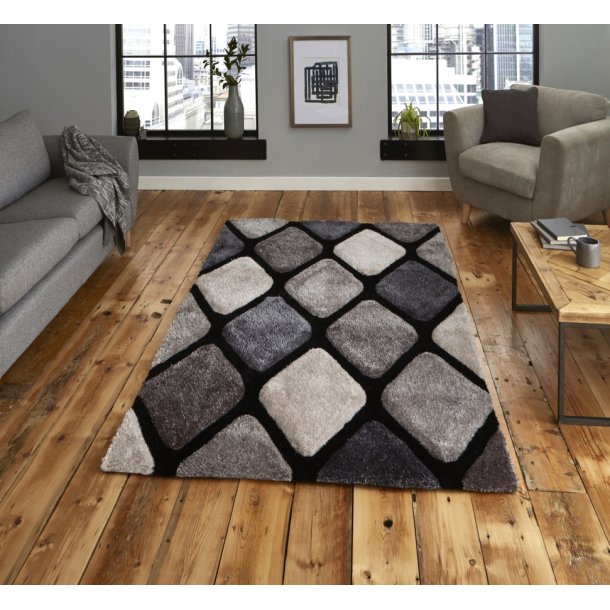 Noble House 9247 Rugs in Black/Grey