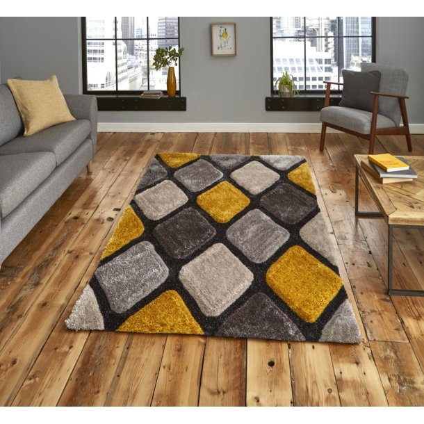 Noble House 9247 Rugs in Grey/Yellow