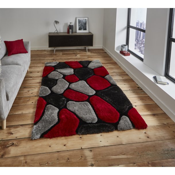Noble House NH5858 Rugs in Grey/Red
