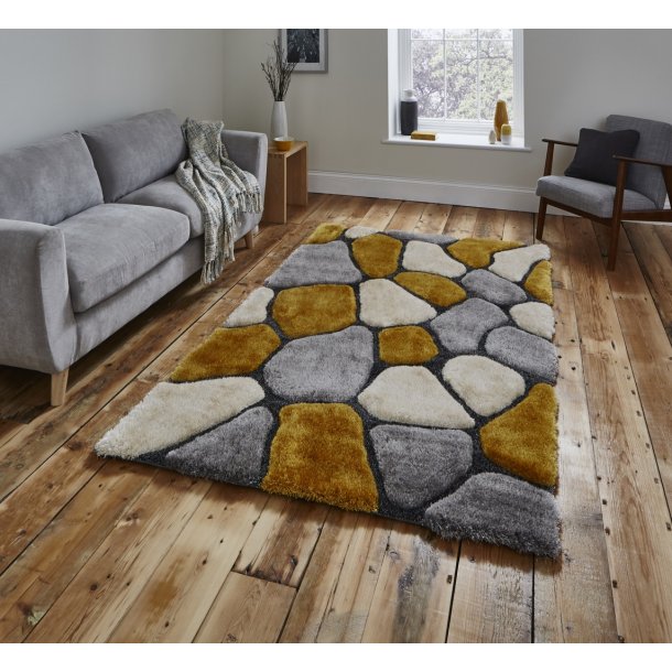 Noble House NH5858 Rugs in Grey/Yellow
