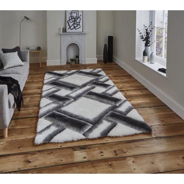Noble House NH9716 Rugs in Grey/Ivory