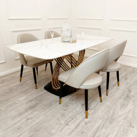 Orion Gold 1.8 Dining Table & Chairs