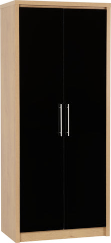 Seville 2 Door Wardrobe with High Gloss Doors