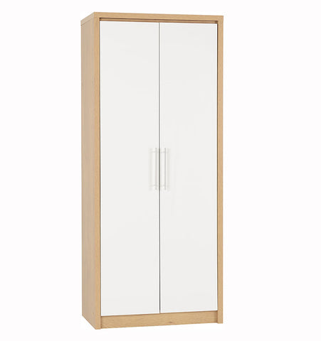 Seville 2 Door Wardrobe with High Gloss Doors