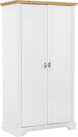 Toledo 2 Door Wardrobe Grey/Oak Effect