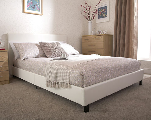 Bed in a Box FAUX LEATHER BEDSTEAD