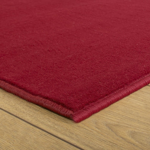 Block Hallway Carpet Runner Red