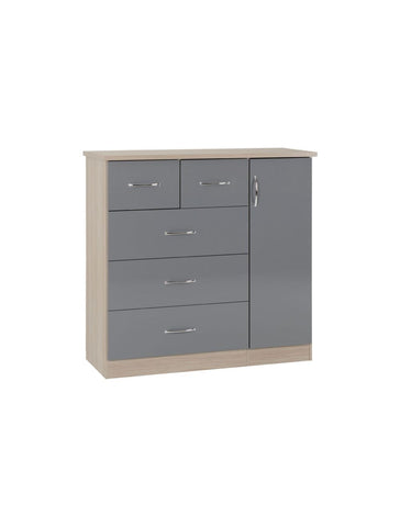 Nevada 5 Drawer Low Wardrobe