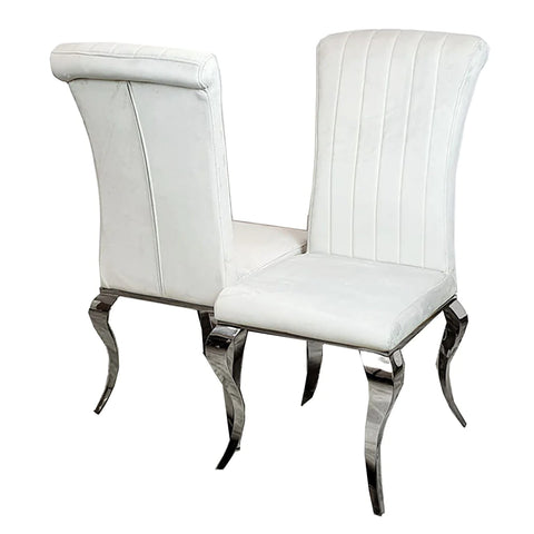 Nicole Dining Chair Plain Back, Line & Cross Stitch
