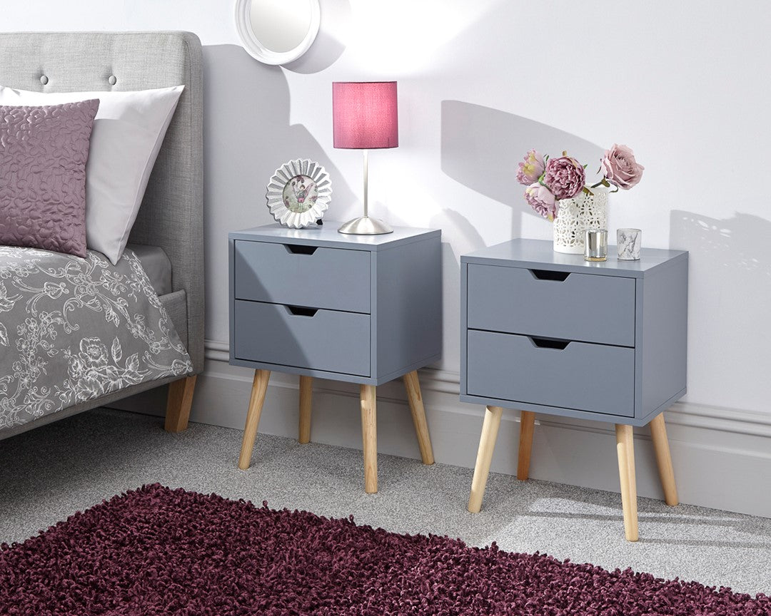 Nyborg 2 DRAWER BEDSIDE Set Of 2